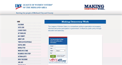 Desktop Screenshot of lwv-midland.org